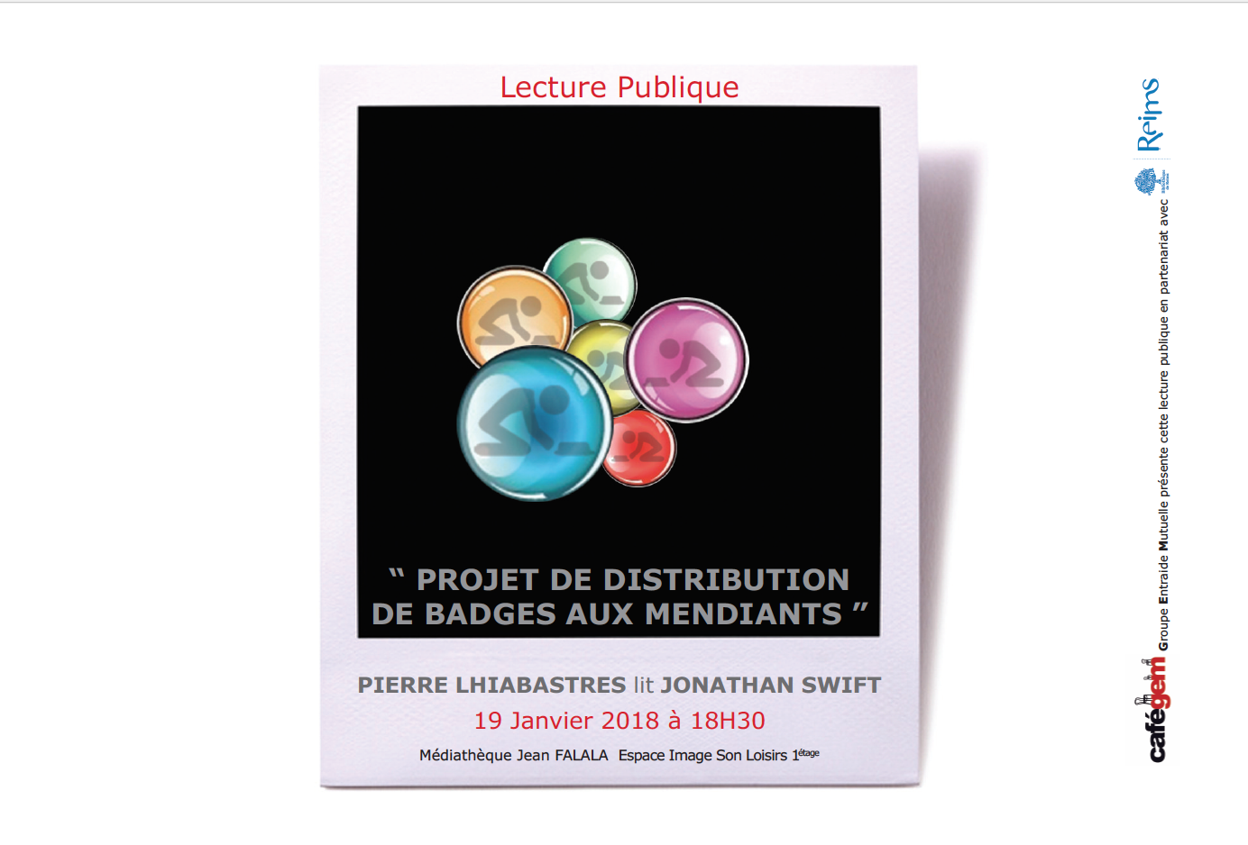 Lecture publique : « Projet de distribution de badges aux mendiants »