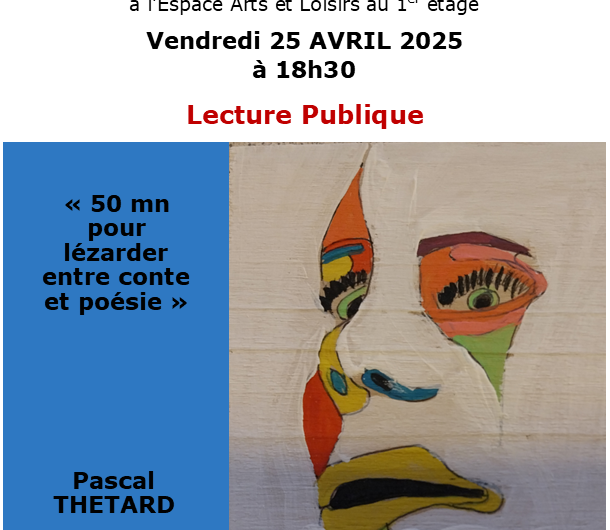 Lecture Publique le 25 avril 2025