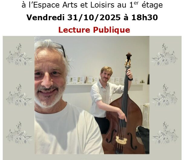 Lecture publique, vendredi 31 octobre à 18h30