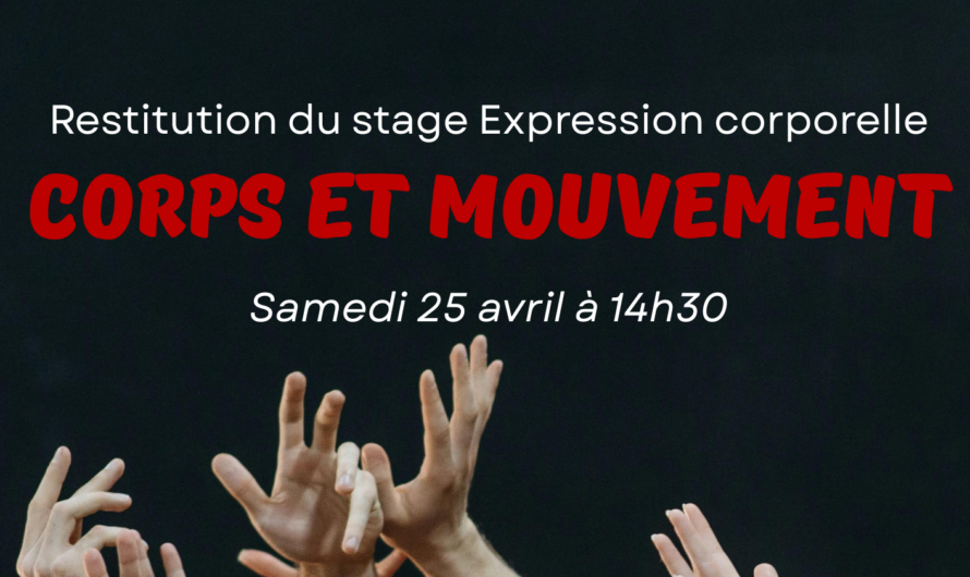 Retour sur le stage Expression corporelle